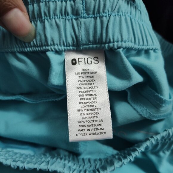 Figs Joggers Scrub Pants Blue Women Size M Drawstring Elastic Waist Work - Picture 6 of 12